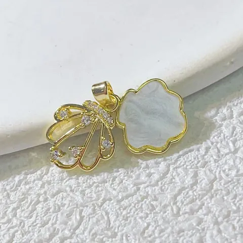 Ozean Serie Kupfer Vergoldet Anhänger Für Schmuckherstellung Muschel Seepferdchen Meerjungfrau Seestern Anhänger Mit Strass Künstliche Perle DIY Handwerk Zubehör