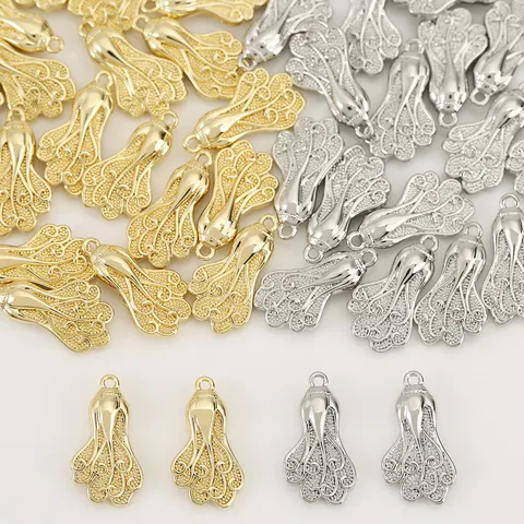 Gold Überzogener Kupfer Kohl Anhänger DIY Schmuckherstellung Charms Für Halskette Armband Strass Gemüse Anhänger