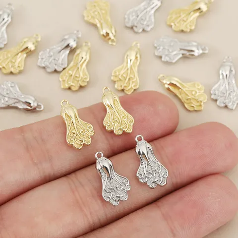 Gold Überzogener Kupfer Kohl Anhänger DIY Schmuckherstellung Charms Für Halskette Armband Strass Gemüse Anhänger