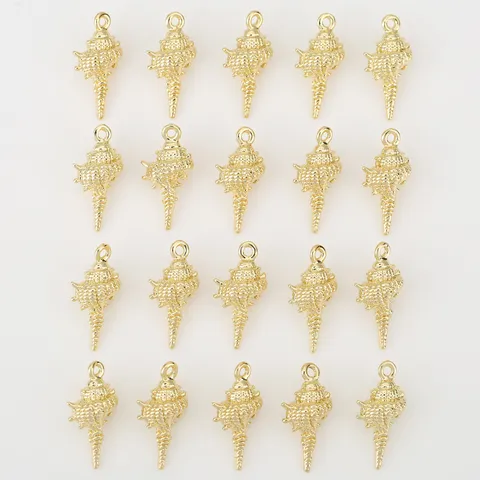 Koperen Conch Bedel Oceaan Serie 3D Zeeschelp Hanger Voor DIY Sieraden Maken Ketting Armband Accessoires