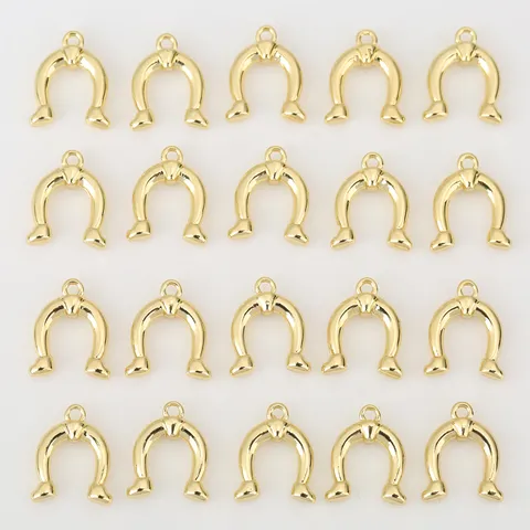 Minimalist Copper Horseshoe Charm U Shaped Horseshoe Lucky Pendant For DIY Jewelry Making Necklaces Bracelets Accessories Handcraft