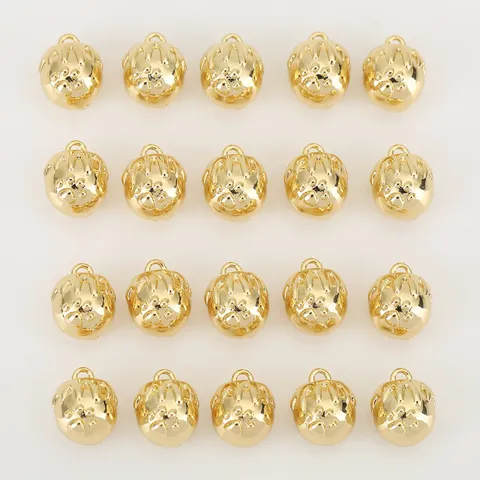 Copper Stereoscopic Strawberry Charm Pendant Metallic Fruit Style DIY Jewelry Accessories For Necklace Bracelet Making