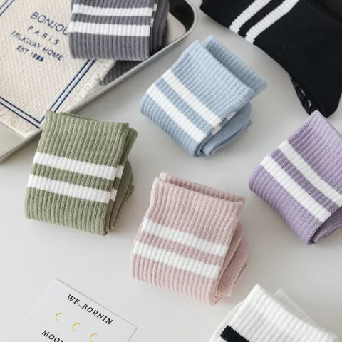 Women Cotton Yoga Socks Non Slip Pilates Mid Tube Athletic Sports Socks Breathable Sweat Absorbent Casual Socks