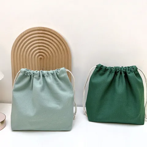 Minimalistische Einfarbige Segeltuch Kordelzugbeutel Tragbare Reise Make-up Organizer Tasche Multifunktionale Aufbewahrungstasche