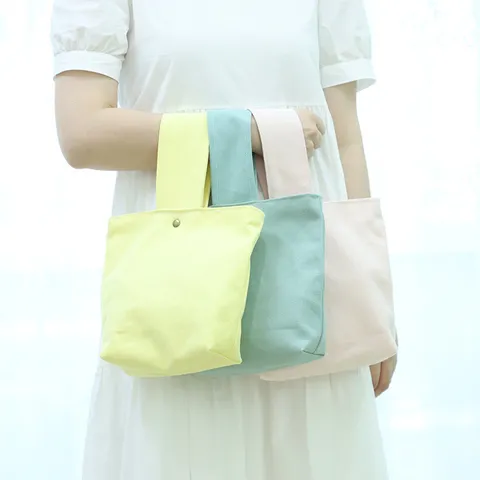 Locker Einfarbig Segeltuch Handtasche Damen Literarische Kleine Quadratische Tasche Bonbonfarbe Handgelenktasche Tägliche Tragetasche