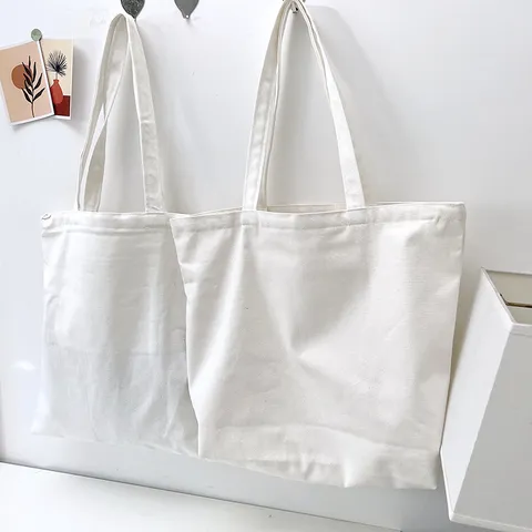 Große Kapazität Canvas Tasche Einfacher Koreanischer Stil Einfarbige Umhängetasche Für Damen Minimalistische Studenten Handtasche Reise Baumwolltasche