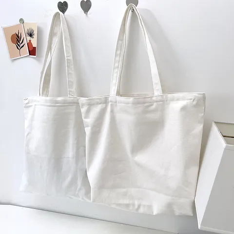 Damen Canvas Tragetasche Große Kapazität Minimalistisch Ins Stil Umhängetasche Studenten Lässiger Shopper Einfarbige Bedruckte Handtasche