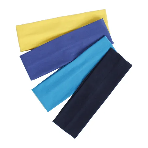 Women's Elastic Cotton Blend Headband Soft Solid Color Sports Yoga Sweatband Hair Band For Fitness Daily Workout