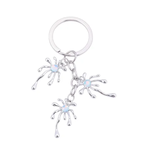 Fashion Alloy Crystal Star Moon Keychain Sweet Cool Cute Bag Pendant Rhinestone Artificial Pearl Key Ring Jewelry Gift