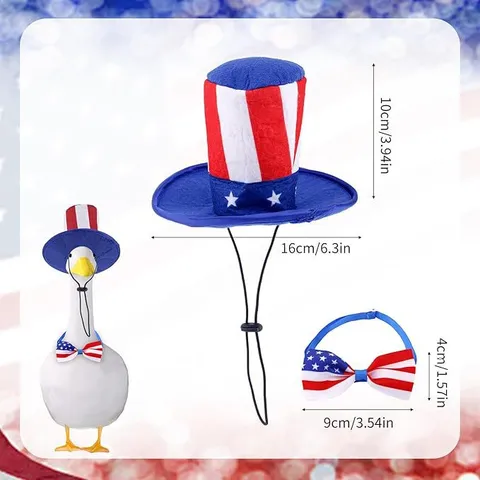 Vestiti da Oca da Portico Tessuto Cappello Papillon Bandana Collezione Abbigliamento Per Giorno dell Indipendenza