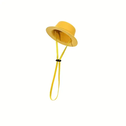 Chapeau Miniature Toit Plat Jaune Pack Accessoires Décoratifs Lunettes de Soleil Bouée Gonflable Kit pour Oie de Porche Poupée Ornement Décor