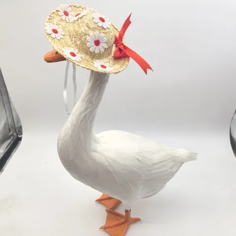 Mini Cappello di Paglia per Animali Domestici Con Fiocco Carino Margherita Intrecciato Gatto Cane Berretto Cinghia Regolabile