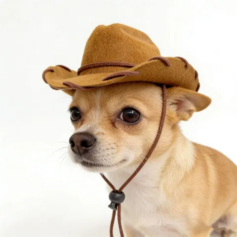 Cappello da Cowboy per Animali Domestici Piccolo Cane Gatto Western Cowboy Cappello Cucciolo Carino Copricapo Regolabile Accessori per Costumi