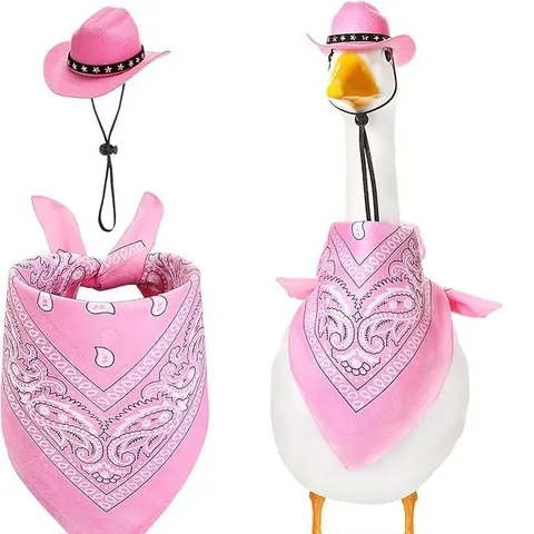 Set Cappello da Cowboy per Animali Domestici e Bandana Paisley Stile Western Cappello Costume per Cani Gatti e Decorazione Oca da Portico