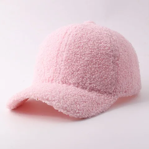 Autumn Winter Polar Fleece Baseball Cap For Women Men Solid Color Thickened Warm Windproof Duck Tongue Hat Outdoor Casual Cap