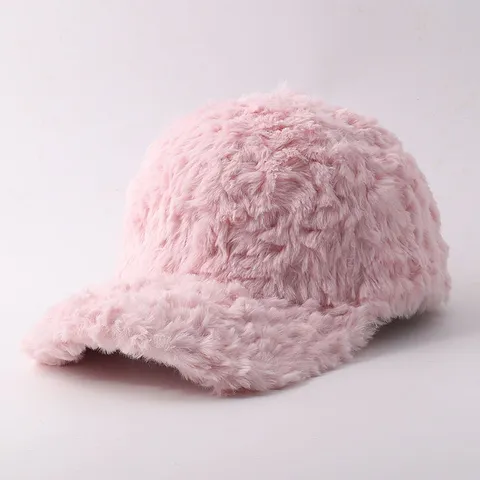 Gorra de Béisbol de Forro Polar Espesado de Invierno Color Sólido Parasol Térmico Sombrero de Pico de Pato Ajustable Cálido Sombreros al Aire Libre para Unisex Casual