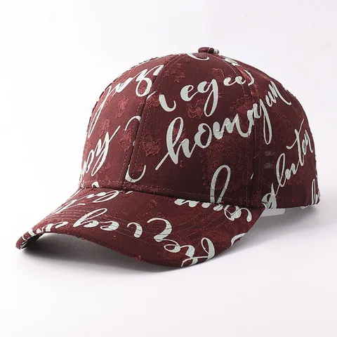 Unisex Streetwear Polyester Honkbalpet Graffiti Letters Bedrukt Gebogen Rand Zonwering Casual Dagelijks Verstelbare Mode Pet