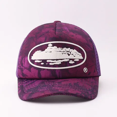 Camouflage Trucker Hat For Men Women Mesh Baseball Cap With Cruise Ship Embroidery Curved Brim Adjustable Sun Visor Outdoor Fashion Cap