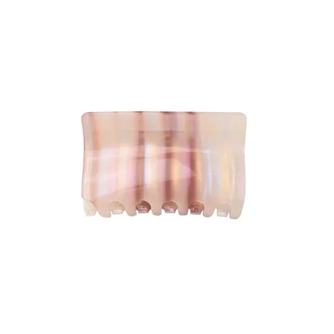 Square Jelly Hair Claw Clip For Women Medium PVC Transparent Hair Clips Fashion Pearlescent Stripes Hair Accessory For Daily Styling