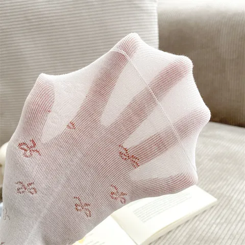 Women's Cute Bow Lace Ruffle Mid-Calf Socks Thin Breathable Cotton Casual Sweet Style Fashion Hosiery