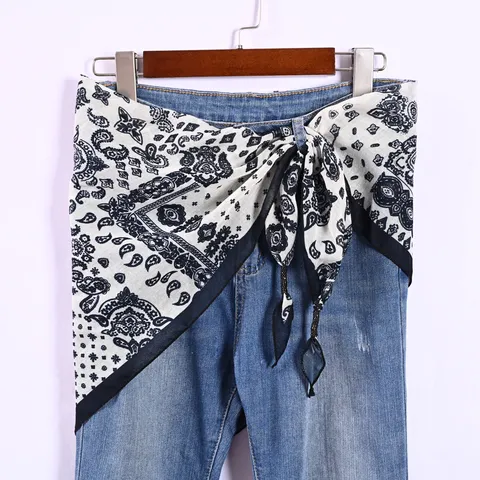 Γυναικείο Βίντατζ Τριγωνικό Κασκόλ Paisley από Βαμβάκι Λινό Μόδα Μέσης Γραβάτα Σάλι Αξεσουάρ Στρώσεων Ρετρό Τυπωμένο Λαιμός Kerchief
