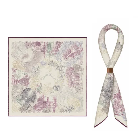 Vintage Paisley Bedruckt Quadratisches Tuch Für Damen Mode Pendeln Doppelseitig Totem Muster Handgerollte Kante Satin Hals Kopf Band Haarschal Tuch