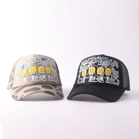Unisex Casual Mesh Baseball Hat Breathable Outdoor Sun Protection Snapback Cap Streetwear Hip Hop Trucker Hat
