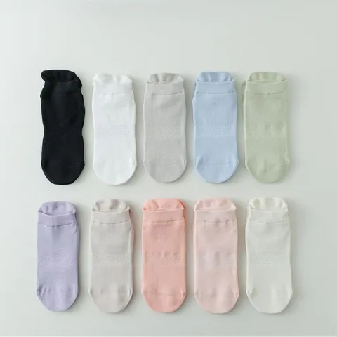 Damen Yoga Socken Atmungsaktiv Mesh Baumwolle Anti Rutsch Haussocken Kurz Söckchen Boden Socken Pilates Sport Socken Für Frauen