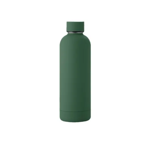Vacuum Insulated Sport Water Bottle 304 Stainless Steel Double Walled Cola Shape Flask Outdoor Portable Travel Mug Matte Finished Leakproof Cup