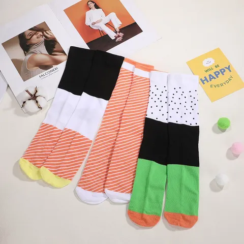 Kreative Japanische Essen Sushi Pizza Donut Socken Baumwollmischung Neuheit Crew Socken Geschenkset Für Damen Herren