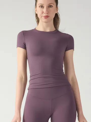 Top da Yoga a Manica Corta Casual da Donna Traspirante Fitness Corsa Maglietta Abbigliamento Sportivo