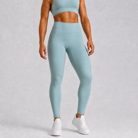 Donna Vita Alta Controllo Pancia Pantaloni da Yoga Senza Cuciture Sollevamento Glutei Leggings di Fitness Sportivo