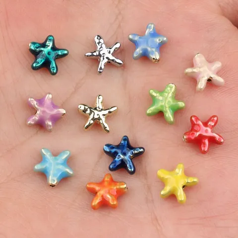 Ciondoli Stella Marina Semplici in Lega Smalto Perline Distanziatrici Stile Marino Stella Marina per Creazione di Braccialetti Collane Gioielli Fai da Te