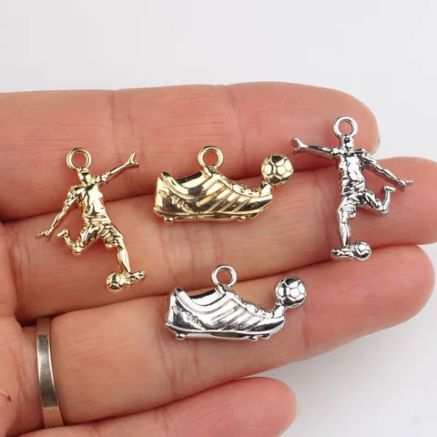 Dije de Aleación Serie Torneo de Fútbol Futbolista Zapatilla de Fútbol Colgantes Manualidades DIY Joyería Collar Pulsera