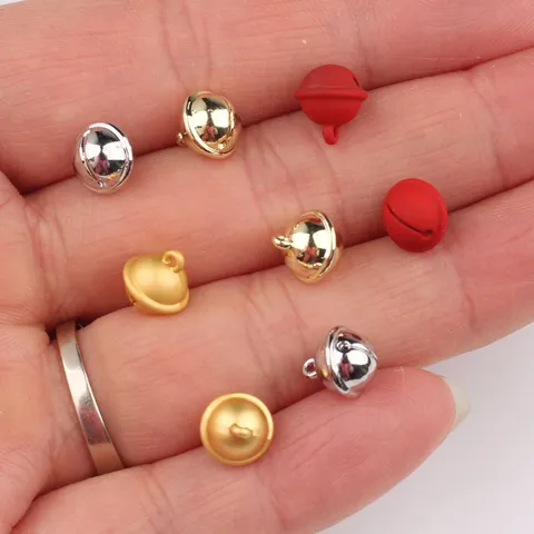 Minimalistische Zinklegierung Kleine Glocken Charms Galvanisierte Metall Glocken Anhänger Für DIY Armband Halskette Ohrringe Schmuckherstellung