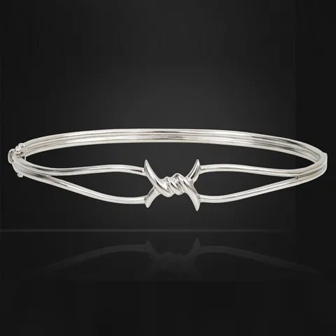 Minimalistischer Kupfer Armreif Für Damen Herren Gedrehte Dornen Manschettenarmband Galvanisierter Punk Gothic Schmuck Party Alltag Zubehör