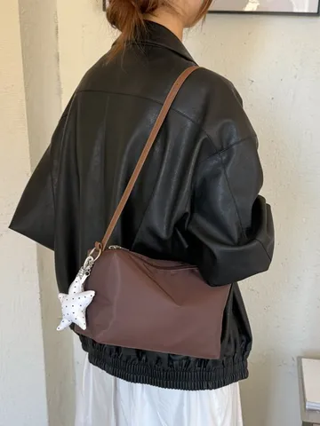 Borsa a Spalla da Donna Minimalista in Tessuto Sottoascellare Borsa a Tracolla a Cuscino Leggera ed Squisita Con Ciondolo a Stella