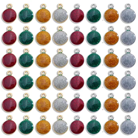Weihnachtskugel DIY Anhänger Emaille Legierung Pendentif Für Halskette Armband Schmuckherstellung Deko