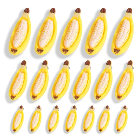 Realistic 3D Banana Resin Charms DIY Jewelry Accessories For Keychains Necklaces Simulation Fruit Pendants Jewelry Making