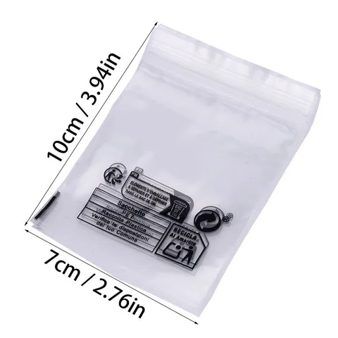 Transparent Self Sealing Plastic OPP Bag Eco Friendly Resealable Packaging Bag For Storage Daily Use