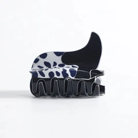 Pinza para el Cabello con Forma de Sombrero Estilo Británico Vintage Acrílico Aspecto Acetato Diseño Bota Retro Accesorios