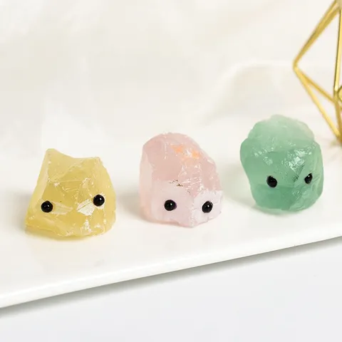 Natürlicher Kristallstein Igel Figur Heilstein Schnitzerei Amethyst Rosenquarz Citrin Home Office Schreibtisch Deko Ornament