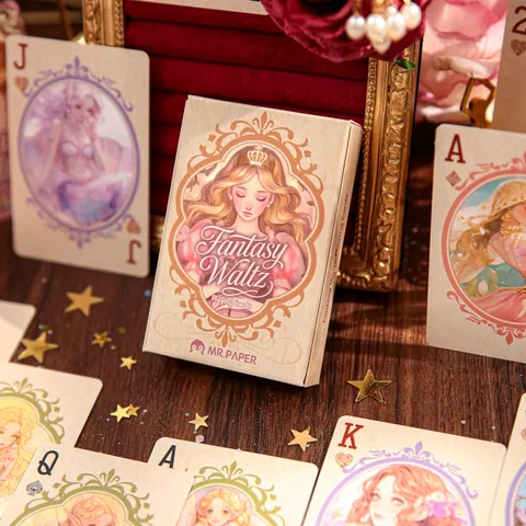 Carte da Gioco Vintage Fantasia Valzer a Tema Personaggi Fiabeschi Carte Retro per Festa Tempo Libero Teambuilding