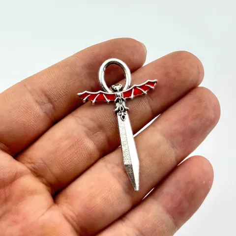 Gothic Alloy Weapon Sword Bat Wing Pendant Ankh Cross Charm For Necklace Bracelet Making Hip Hop Jewelry Accessories