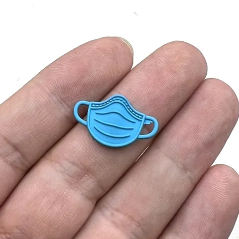 Zinc Alloy Spray Paint Mask Shape Pendants For DIY Jewelry Making Necklaces Earrings Keychains Colorful Accessories