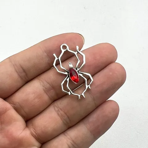 Halloween Spinne Anhänger Strass Zinklegierung Charms Für DIY Halskette Armband Herstellung Gothic Schmuckherstellung Zubehör