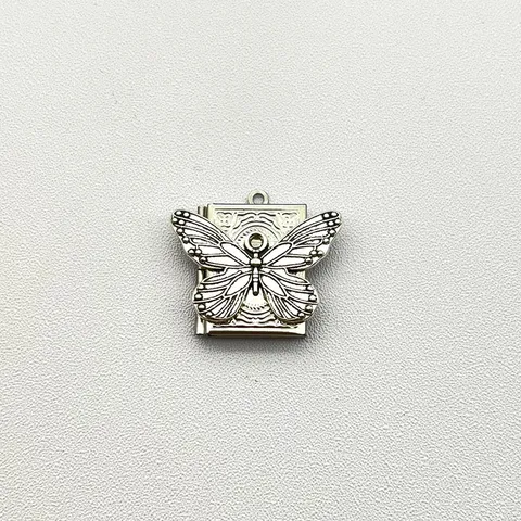 Hip Hop Zinklegering Verguld Hart Vlinder Medaillon Hanger Reliëf Patroon Fotolijst Charm Voor DIY Sieraden Maken Materialen