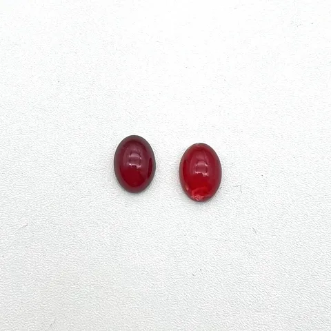 Perles de Cristal Rouge Ovales Alliage de Zinc Accessoires de Bijouterie DIY Perles de Gemme pour Fabrication Collier Bracelet