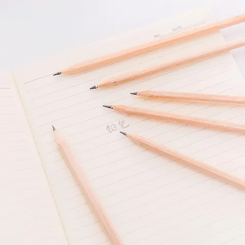 Eco-Friendly Wooden HB Pencils Natural Wood Hexagonal Barrel Writing Sketching School Office Stationery Supplies