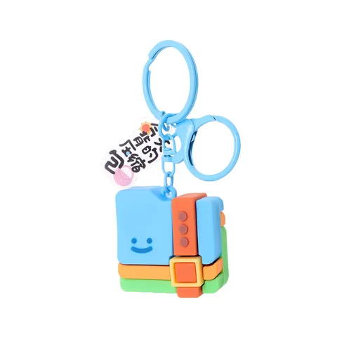 Portachiavi Serie Software da Ufficio Divertente Ciondolo Bambola in Gomma Morbida PVC Creativo Novità Anello Chiave Ornament Borsa Regalo